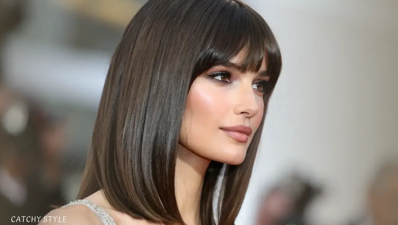 Butterfly haircut with bangs on straight hair for volume and dimension