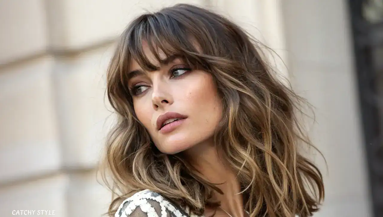 Curtain Bangs with Wavy Hairstyles