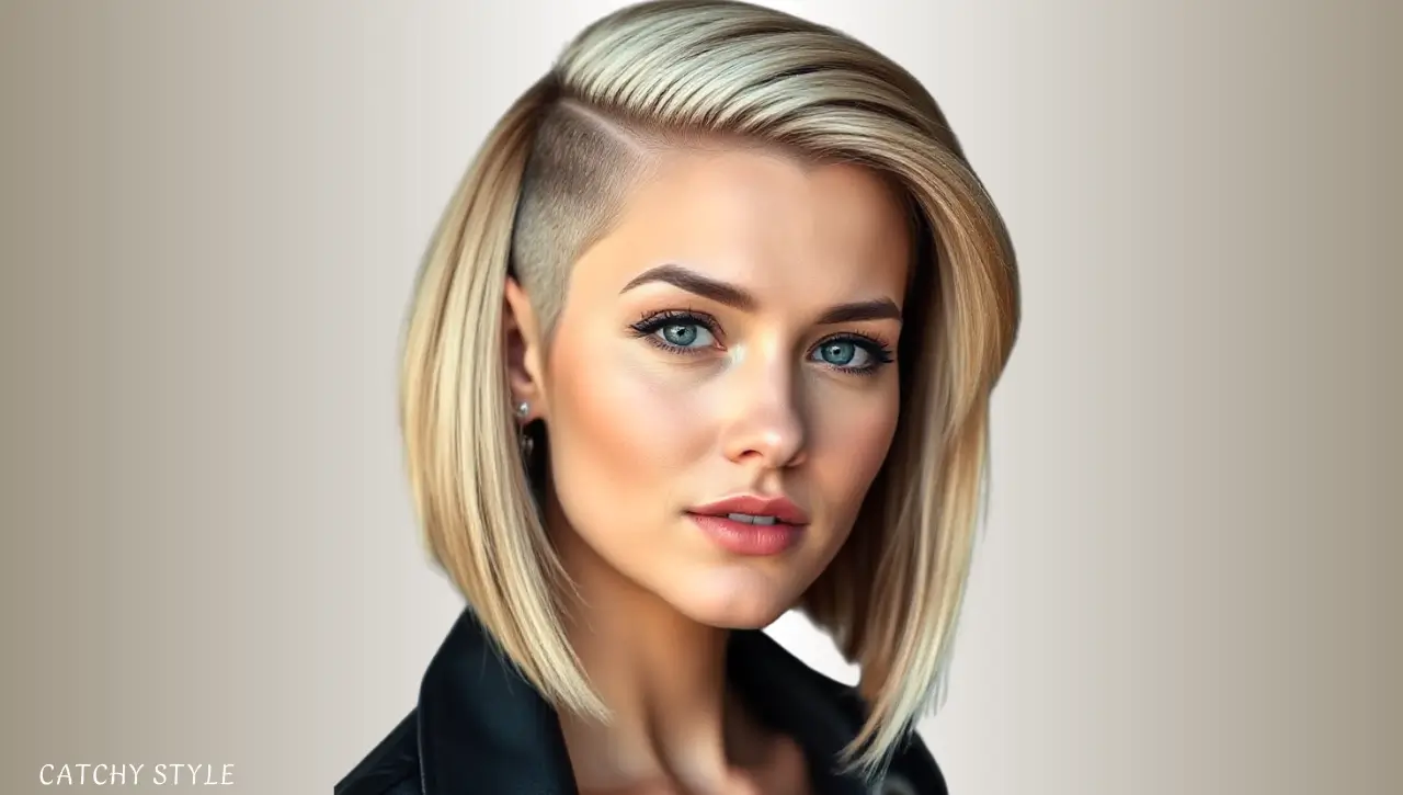 Edgy undercut bob