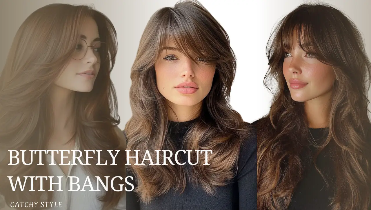 butterfly haircut with bangs