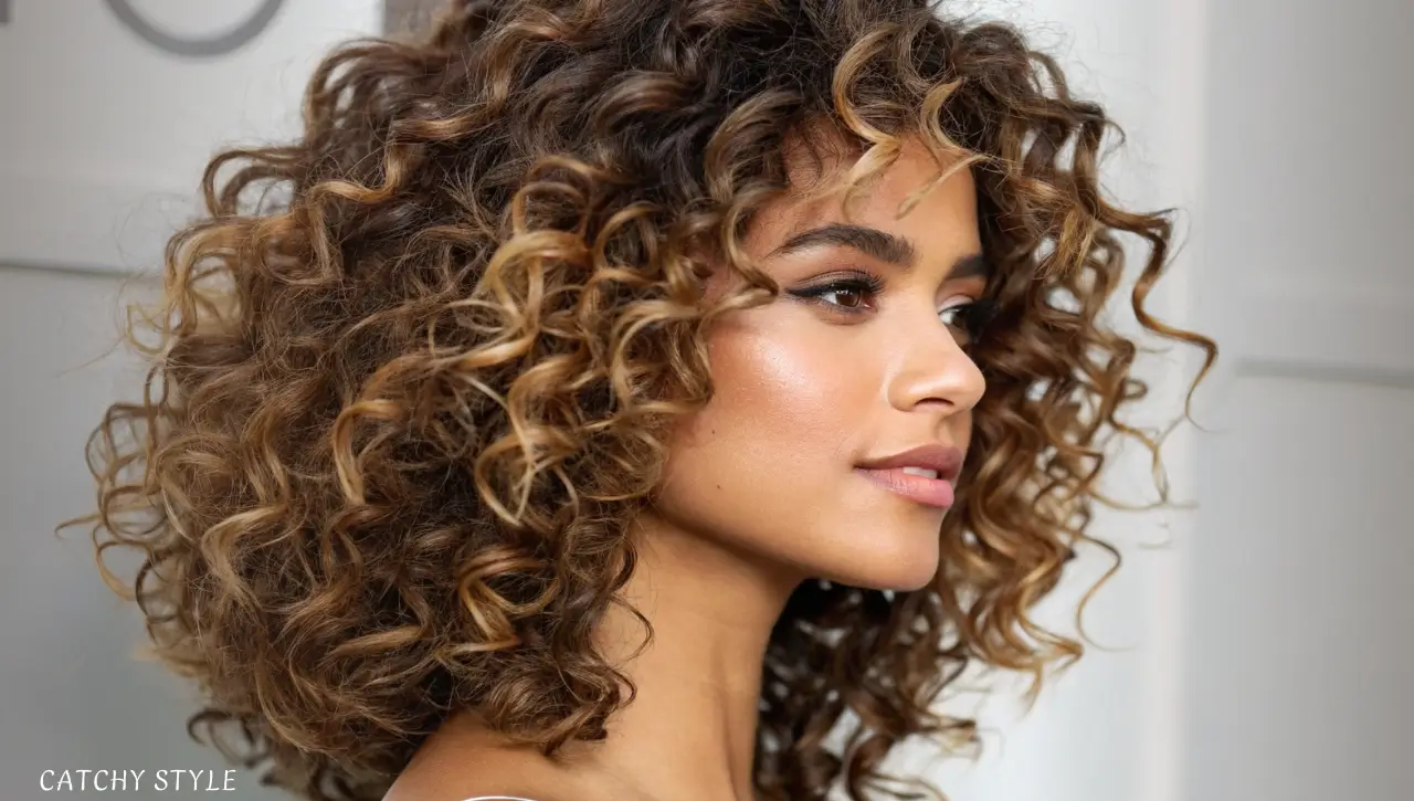 Curly balayage layers