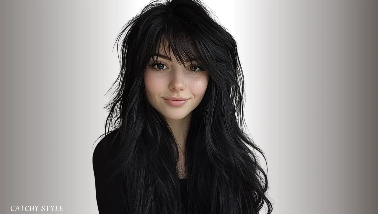 Long Layered Wolf Haircut with Wispy Fringe