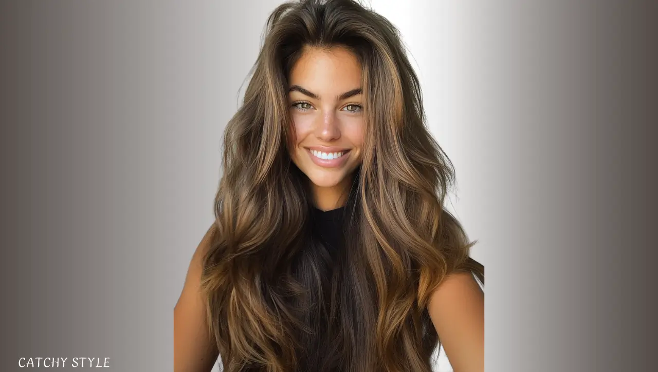Long Voluminous Wolf Haircut with Balayage Highlights