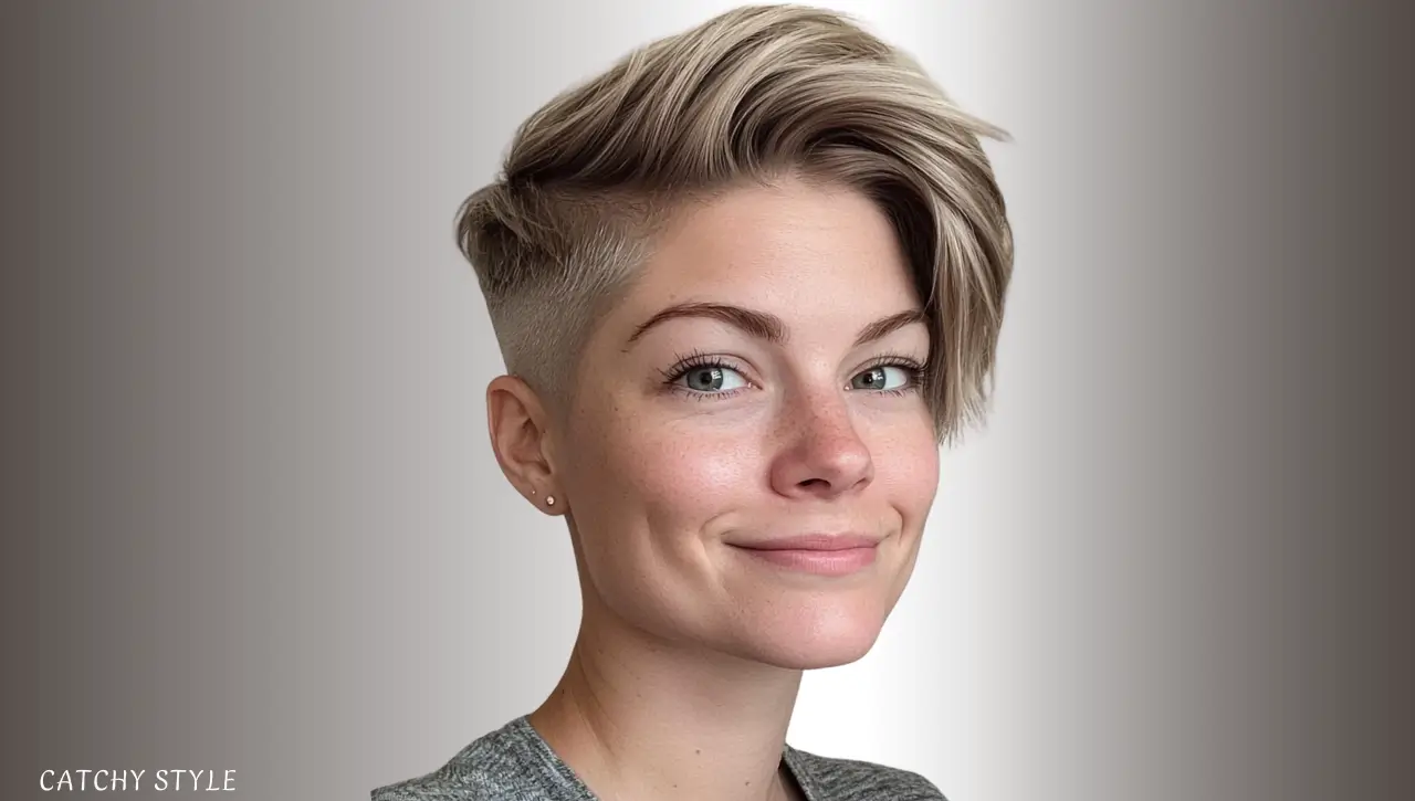 Pixie Mullet Wolf Haircut in Ash Blonde