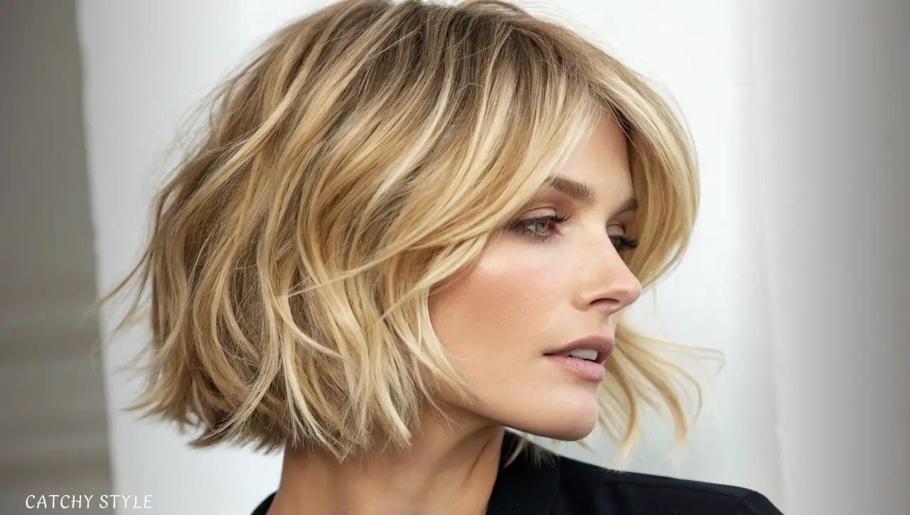 Classic Blonde Shaggy Bob Classic Blonde Shaggy Bob