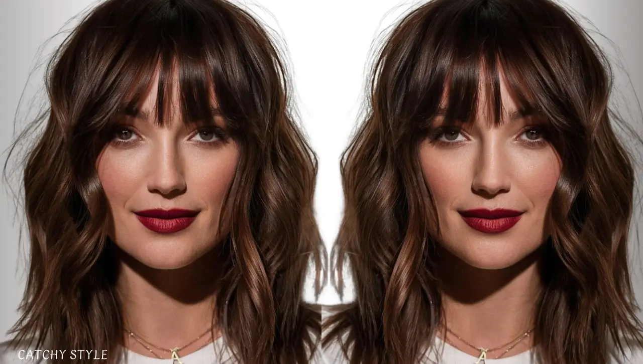 Long Bob with Bangs and Waves Long Bob with Bangs and Waves