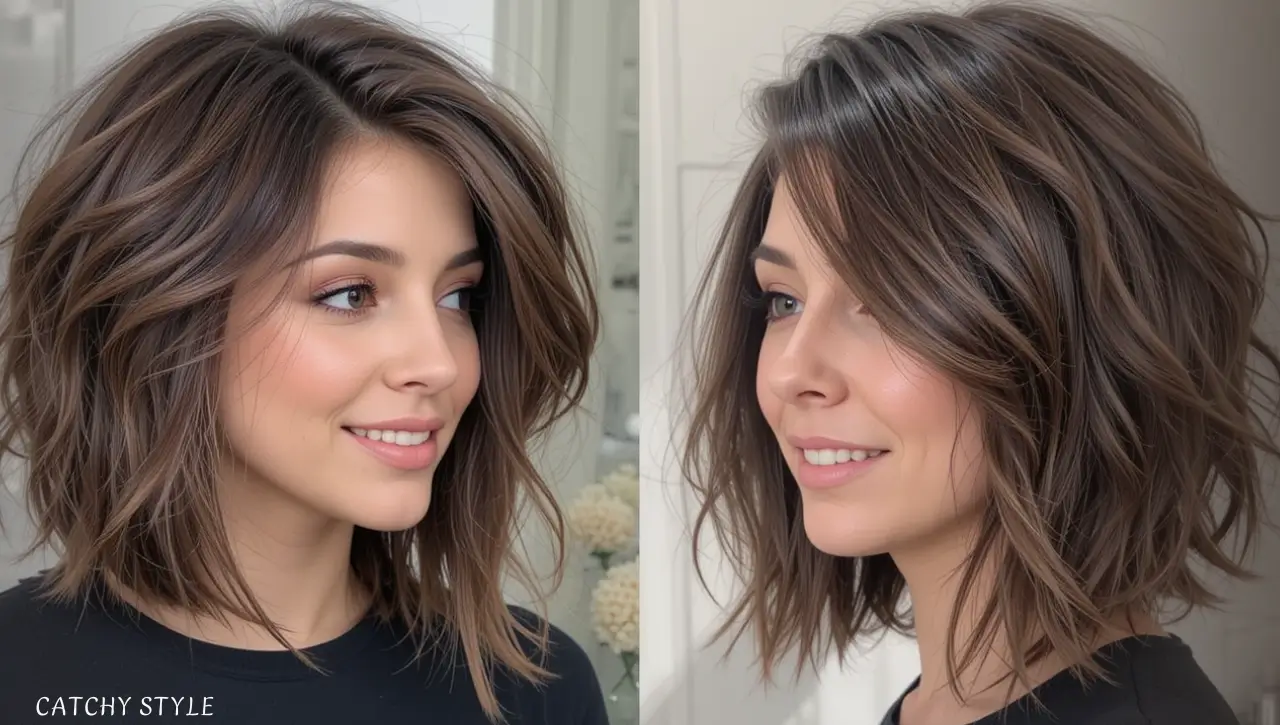 Side-Swept Shaggy Bob Side-Swept Shaggy Bob