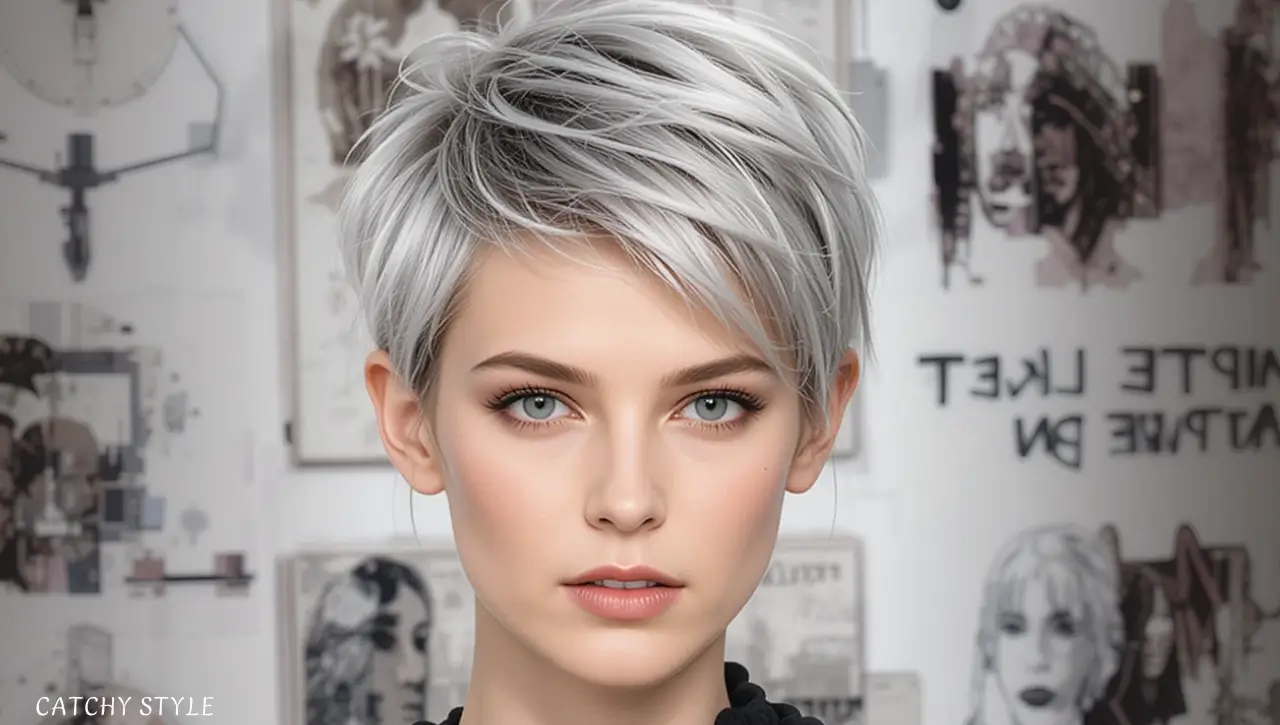 Silver Pixie Cut