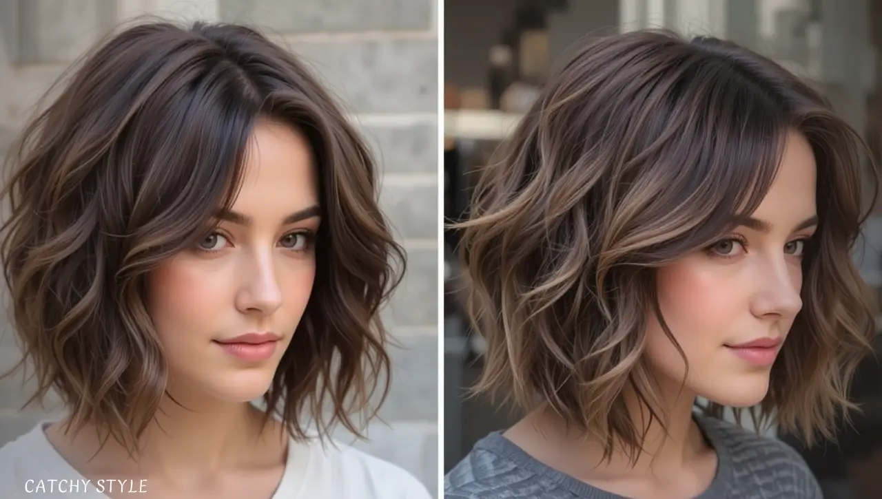 Wavy Blunt Bob with Shaggy Layers Wavy Blunt Bob with Shaggy Layers