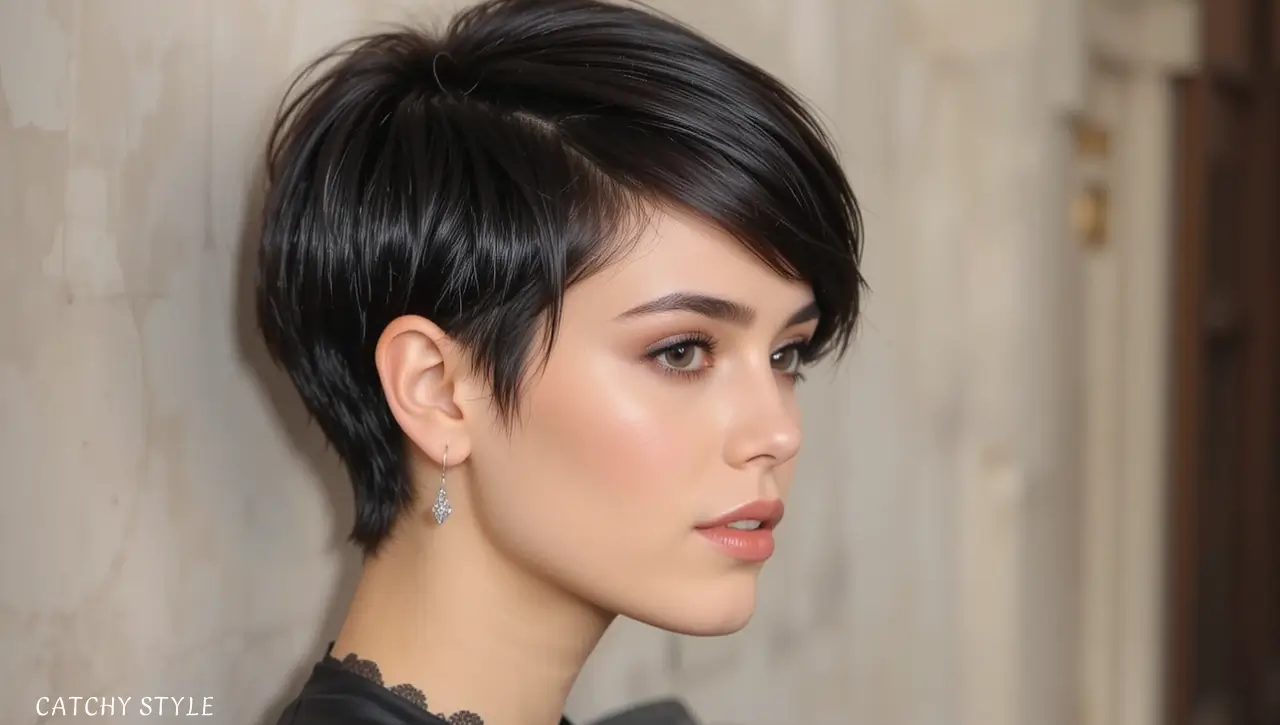 Clean Cropped Pixie with Side Part