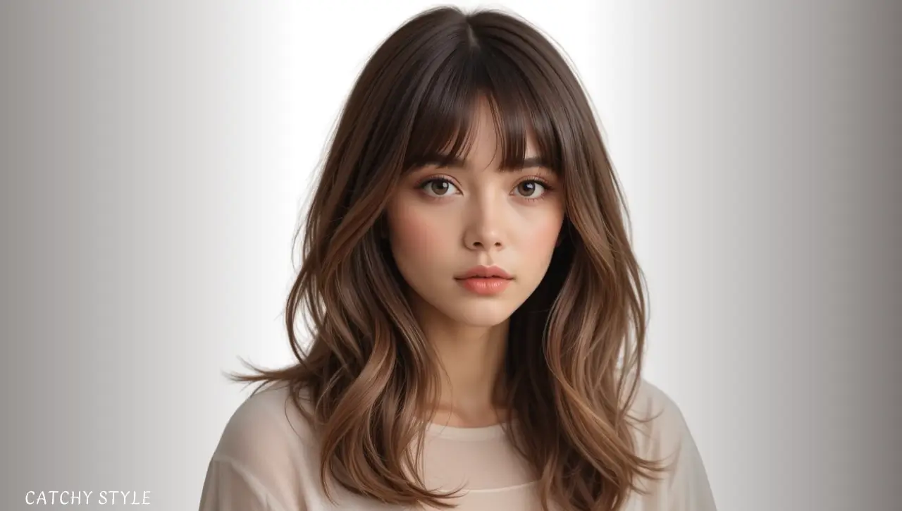 Curtain Bangs + Long Layers Combo
