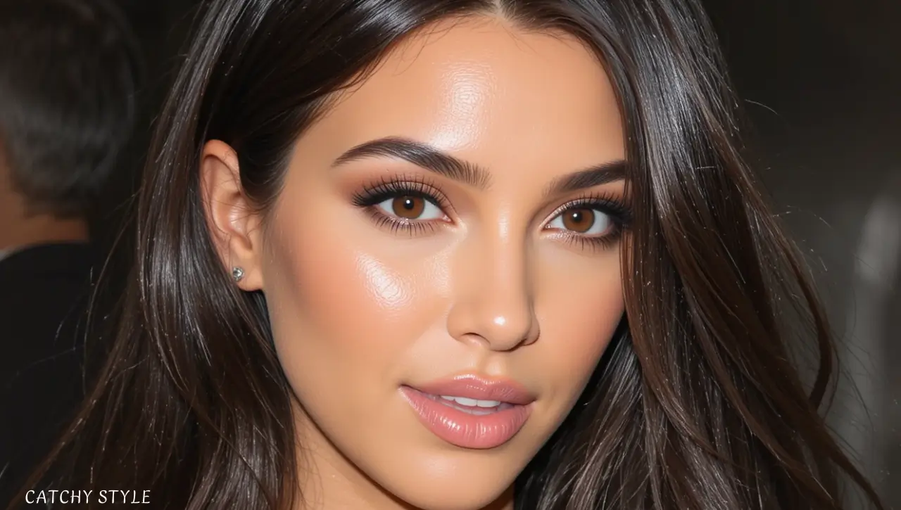 Luxurious hairstyle in rich Dark Chocolate Brown hair color for a warm and sophisticated appearance Woman with glossy Dark Chocolate Brown hair color