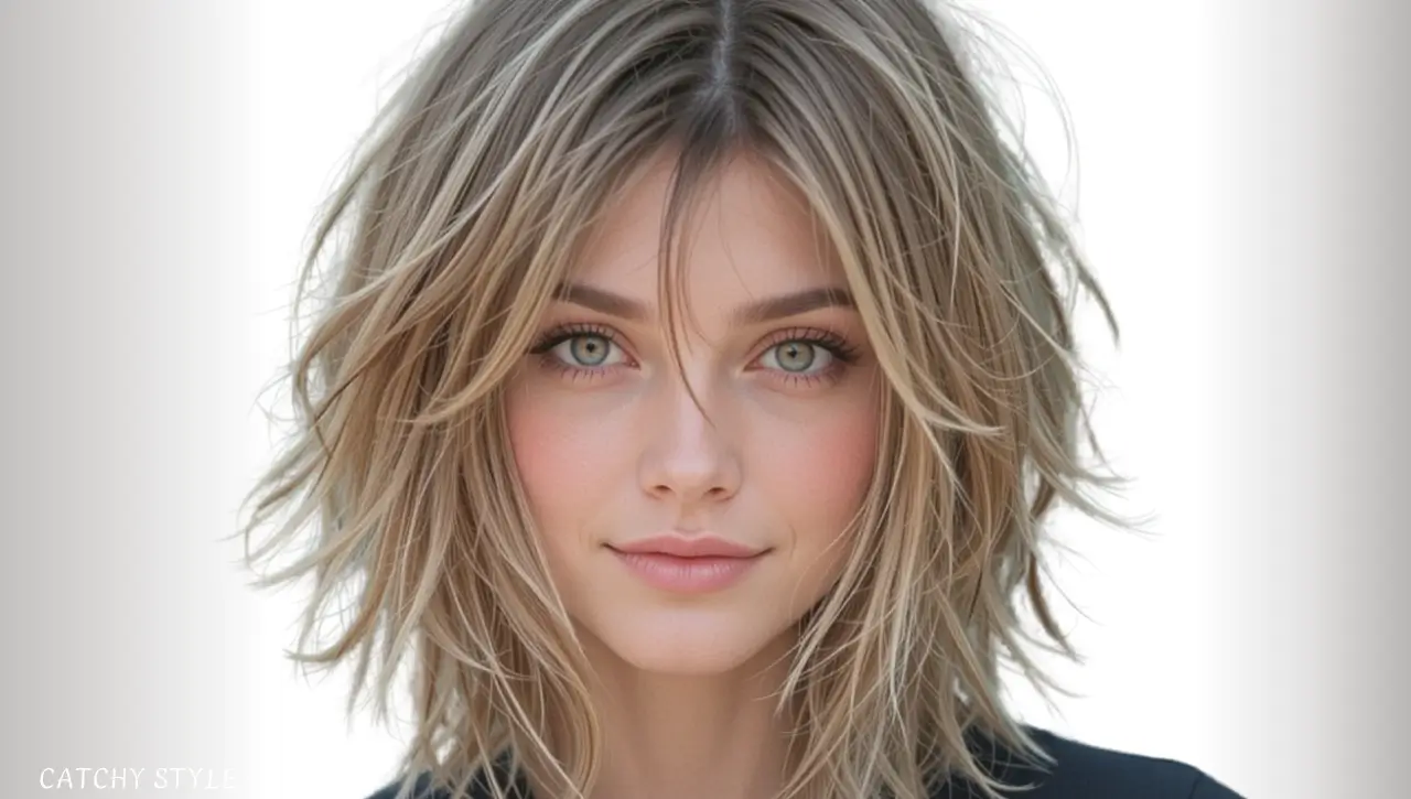 Shaggy Lob with Face-Framing Layers