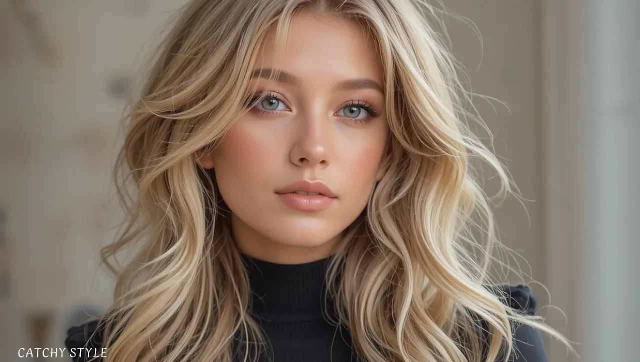 Beige blonde shade soft neutral elegant blonde tone