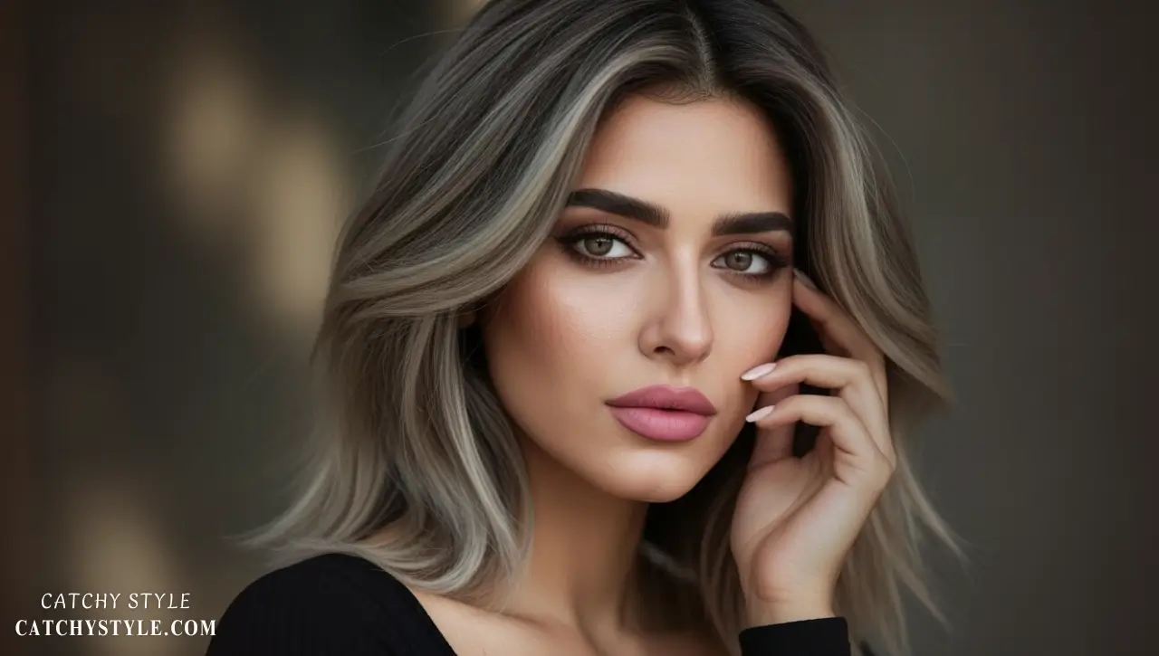 Cool smoky Mushroom Blonde fall hair shade