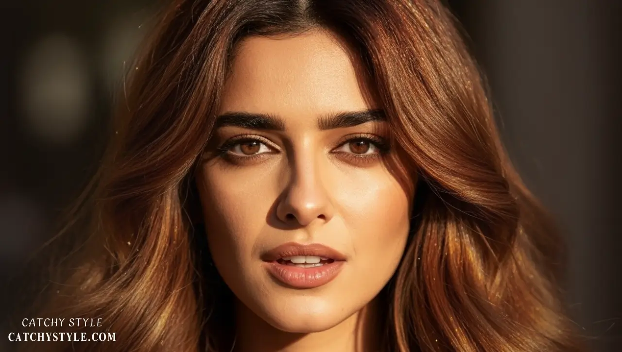 Warm bronze hair with copper and golden glow