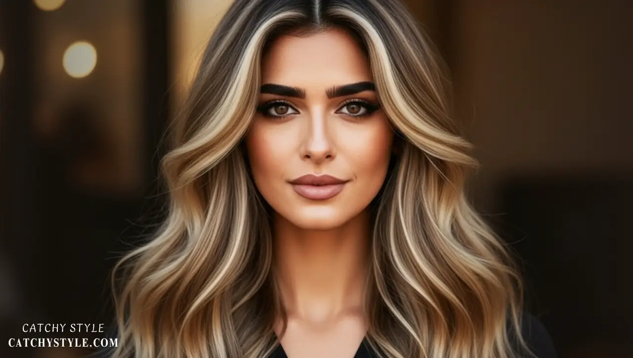 Soft sandy blonde hair with sun-kissed tones