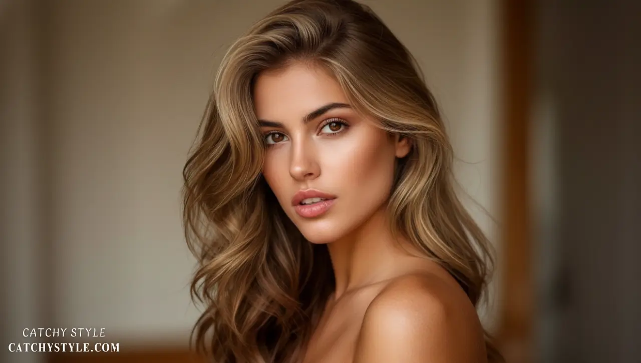 Blended tone-on-tone blonde hair for fall look