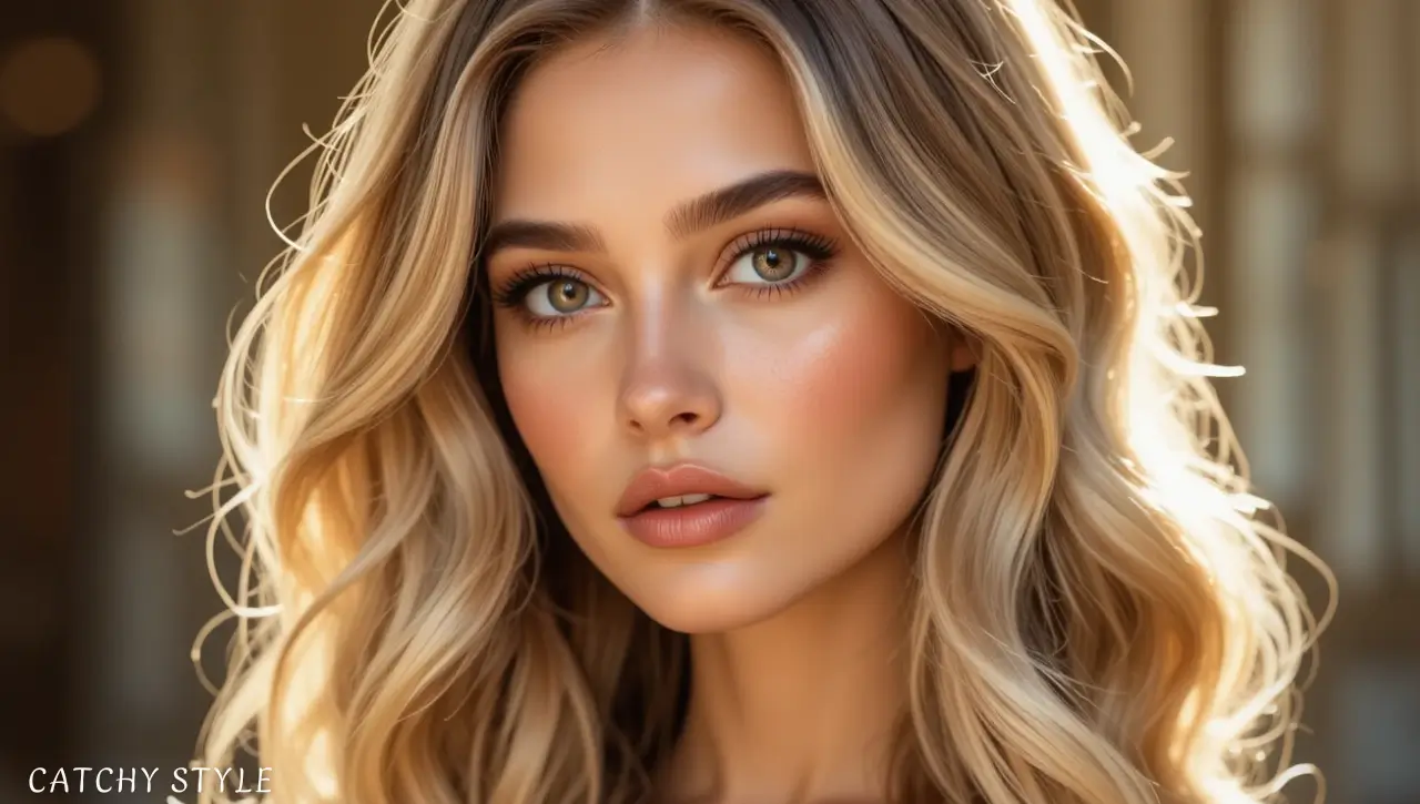 Woman with blonde hair featuring balayage and ombre