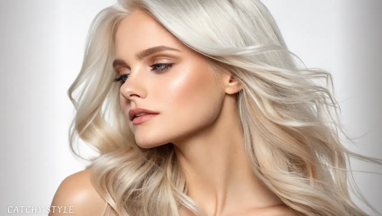 Woman with fair skin and ash blonde hair color