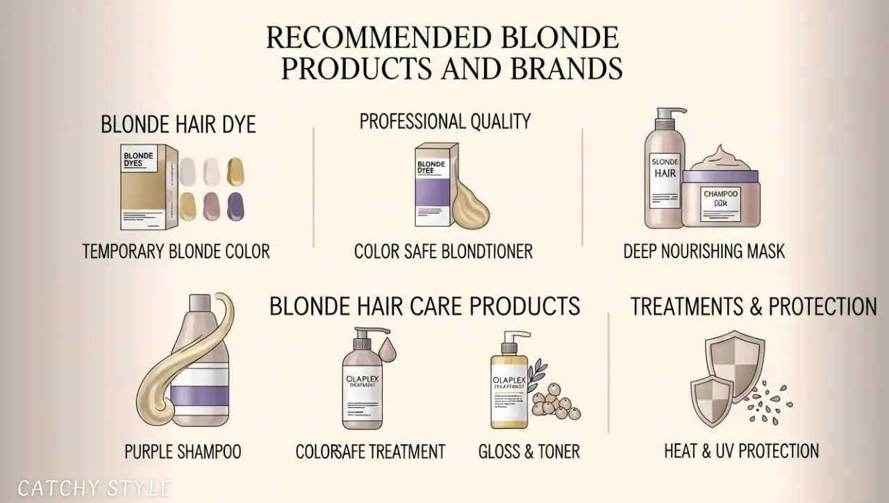 Recommended products and brands for blonde hair care