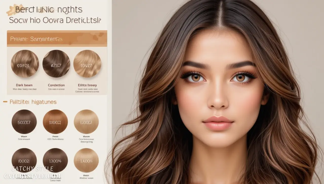 Choosing Flattering Highlight Shades for Dark Brown Hair Dark brown hair with multi-dimensional highlights