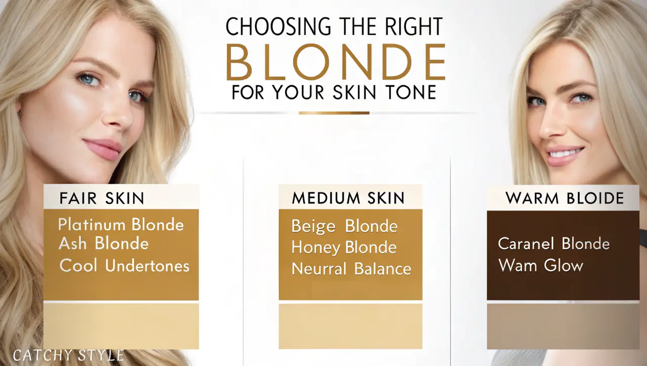 Blonde hair shades matched perfectly to skin tones