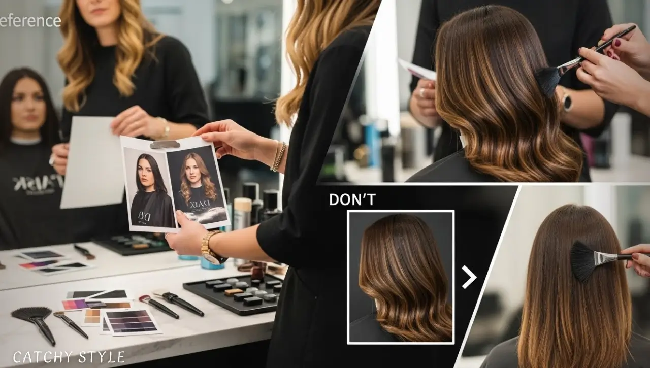 Top Expert Tips and Mistakes for Highlighted Hair Hairstylist advising on highlighted brown hair