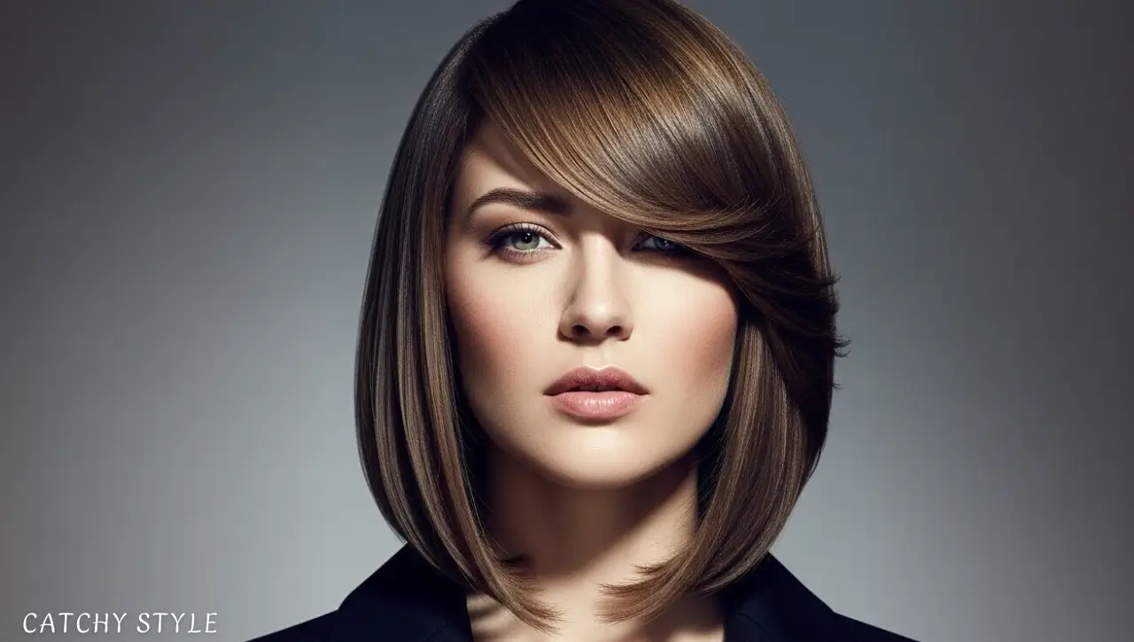 Flattering Haircuts for Round Face to Add Length Haircut for round face creating length and definition