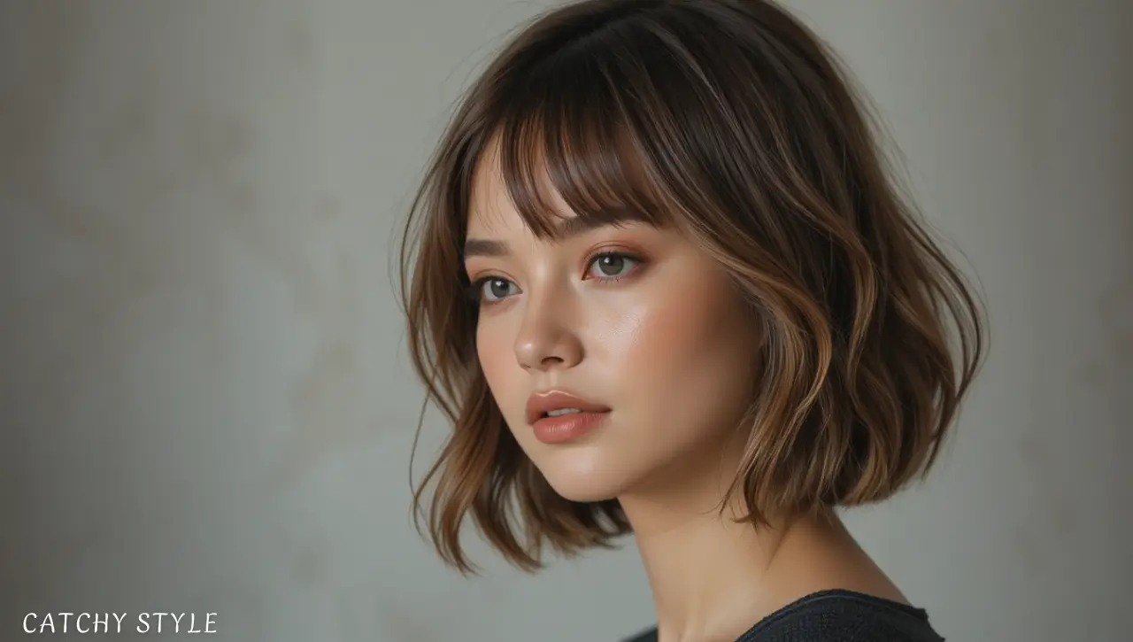 Blunt Lob Layered Haircut with Textured Layers for Thick Hair Blunt lob layered haircut with textured layers