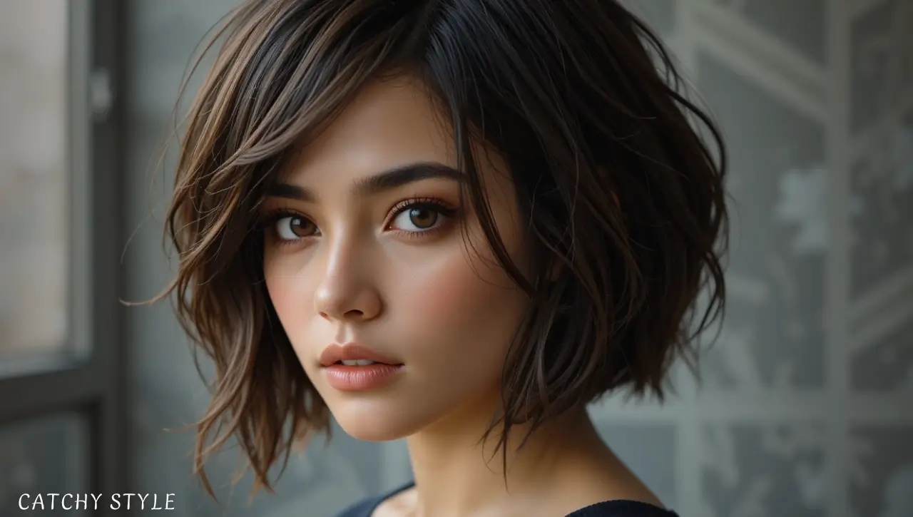 Choppy Bob Layered Haircut for a Youthful Short Style Choppy bob layered haircut for short hair