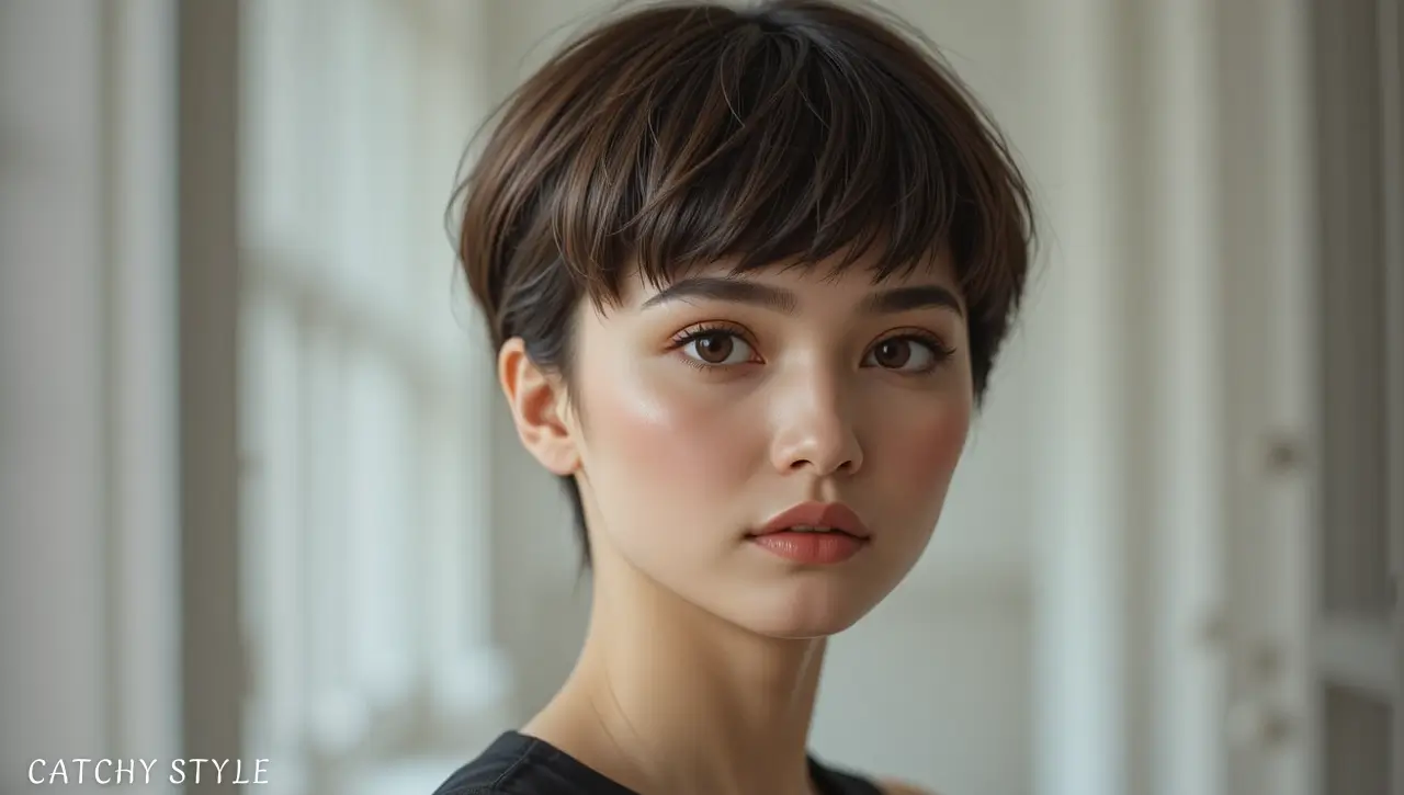 French Crop Haircut with Fringe for Effortless Chic Look French crop haircut with textured top and soft fringe