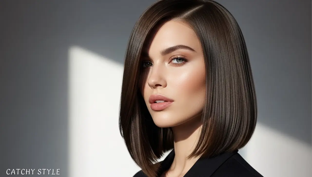 Stylish Haircuts for Straight Hair with Sleek Precision Straight hair haircut with sharp lines and sleek finish