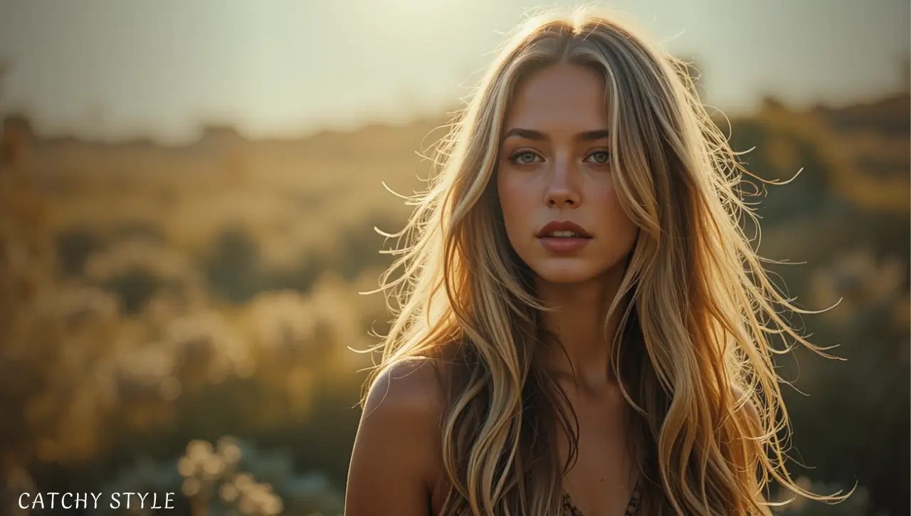 Hippie-Inspired Long Layered Haircut for Effortless Style Hippie-inspired long layered haircut with soft flow