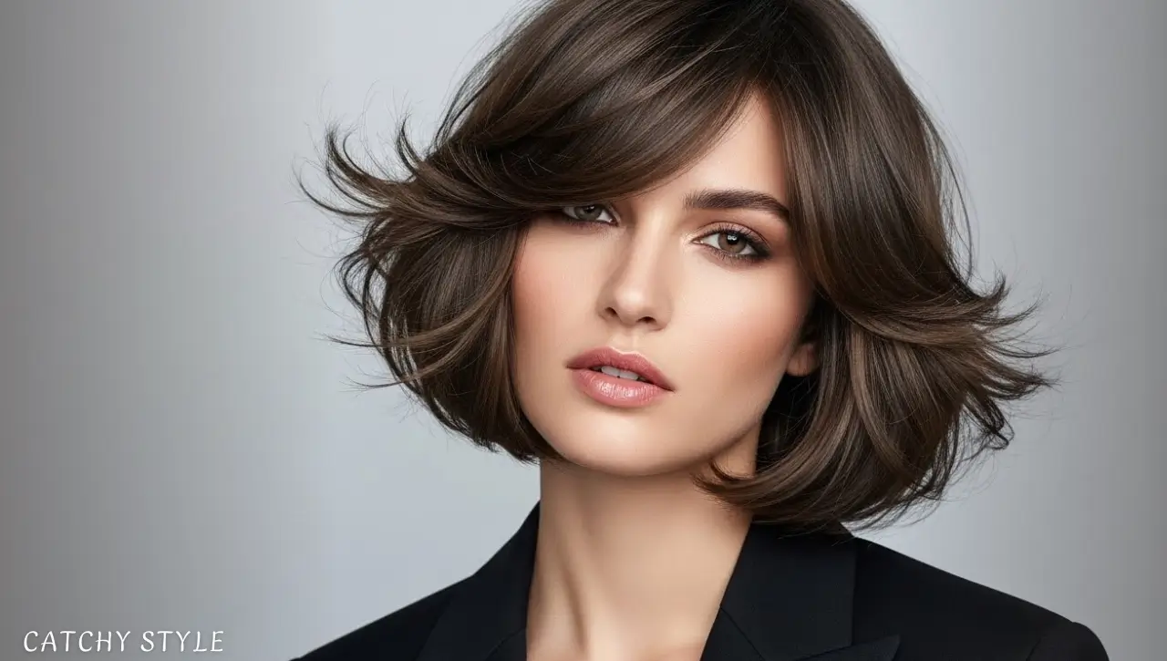 Textured Blunt Cut Haircuts with Butterfly-Like Movement Textured blunt haircut with internal layers for swing