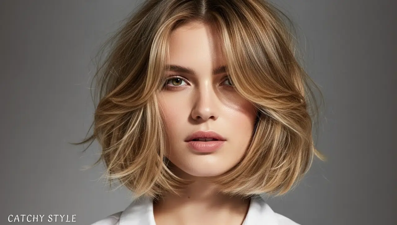 The Textured Bob Haircut for Effortless Style Textured bob haircut with soft layers and movement