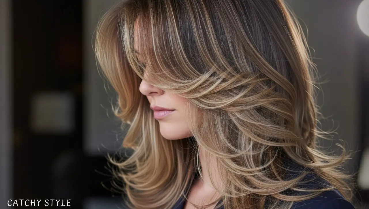 Waterfall Layered Haircut for Long Wavy and Curly Hair Waterfall layered haircut with elegant movement