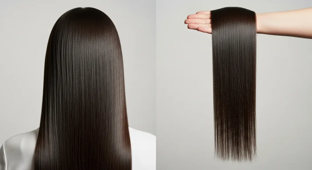 Type 1 straight hair flat smooth no wave texture
