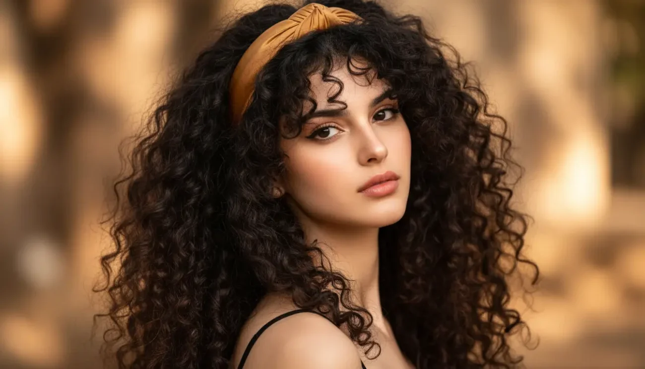 Transform your curls instantly with a chic headband look