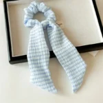 Soft fabric hair bow clips for pigtails and ponytail