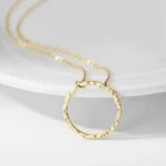 Gold plated necklace crafted from stainless steel