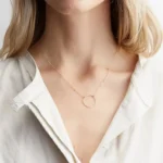 Gold plated necklace minimalist everyday accessory