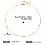 Gold Plated Necklace for Women with 18K Gold Finish