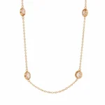 Gold Multicolor Gemstone Necklace with colorful gemstone